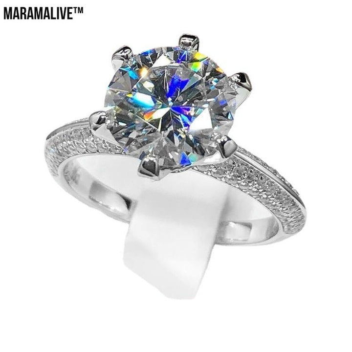 White Gold Female Moissanite Ring