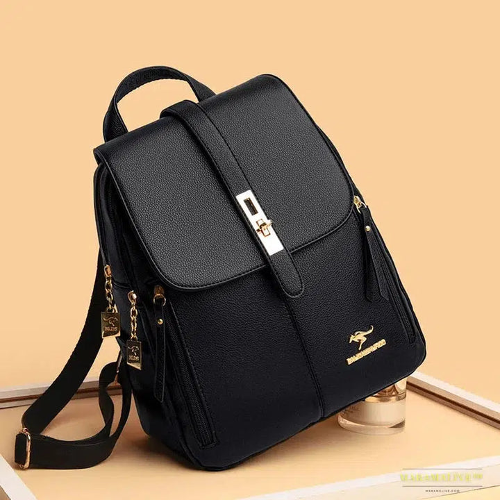 Winter 2024 New Women Leather Backpacks Fashion Shoulder Bags Female Backpack Ladies Travel Backpack School Bags For Girls