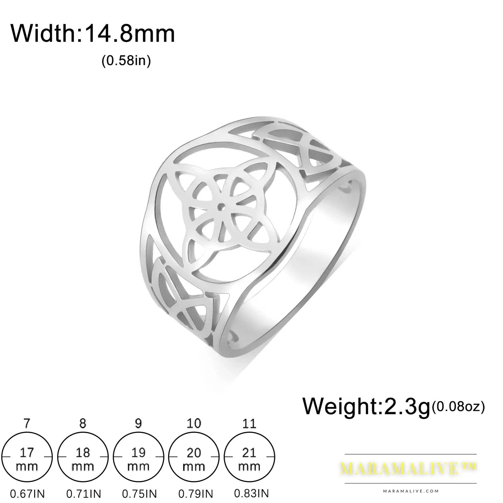 Witch Knot Ring Wiccan Cross Celtics Knot Women Finger Rings Stainless Steel Witchcraft Amulet Jewelry