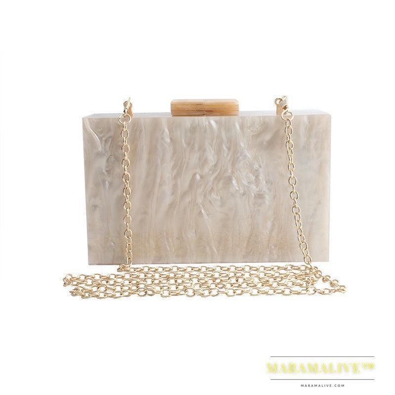 Women Handbags Marble Pattern Acrylic Bag Luxury Handbags Women Bags