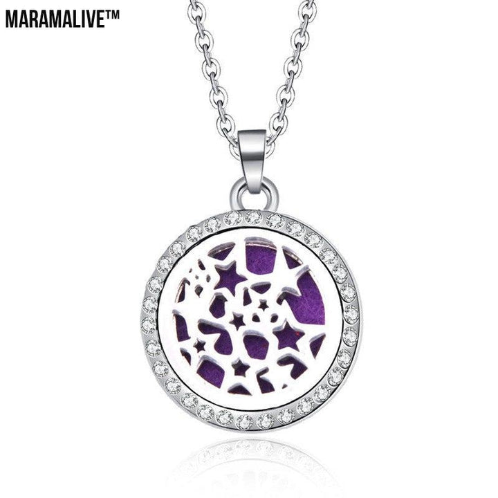 Women's Aromatherapy Oil Round Necklace