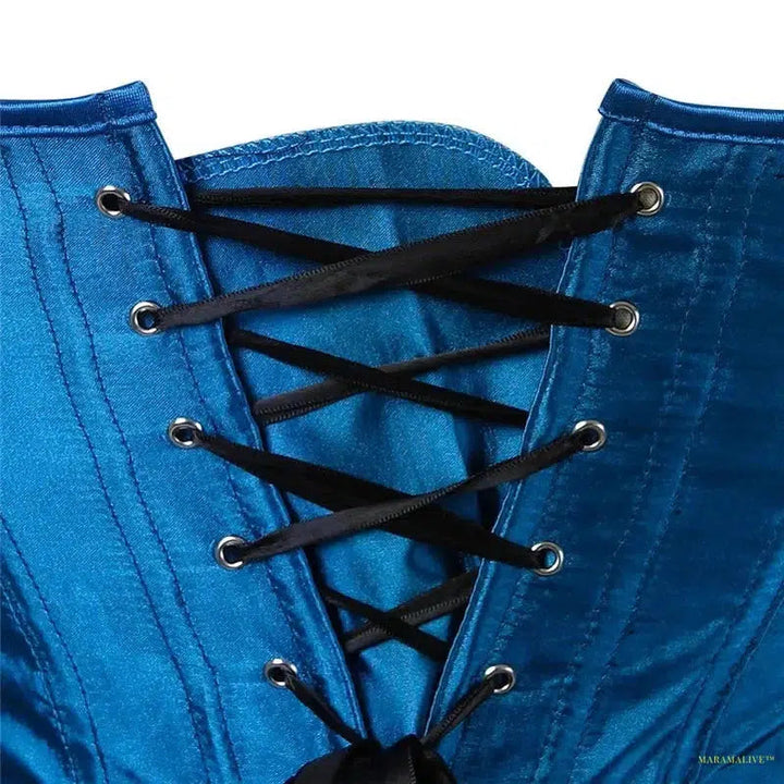 Women's Corset Top Peacock Feather Bustier Lace-Up Sexy Overbust Bustiers Carnival Holiday Party Club Costumes