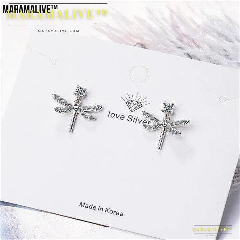 Women's Dragonfly Diamond Earrings