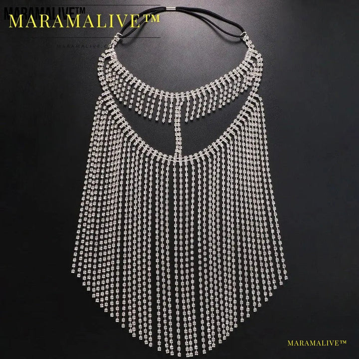 Women's Ethnic Style Diamonds Hair Chain Mask For Special Occasions