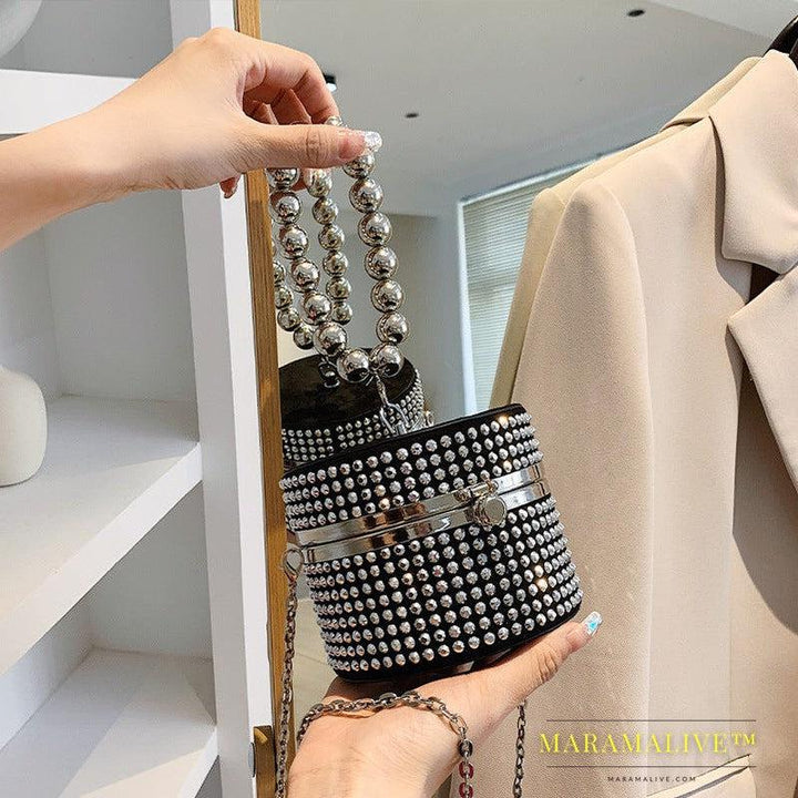 Women's Fashion Diamond-studded Pearl Hand Crossbody Bag