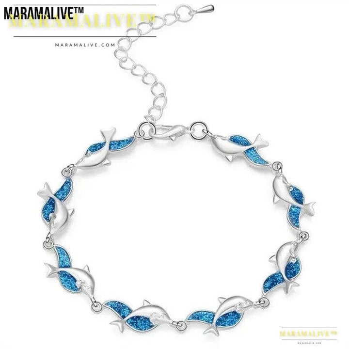 Women's Fashion Dolphin Epoxy Bracelet