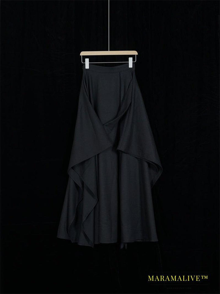 Women's Fashion Irregular High Waist A- Line Dress