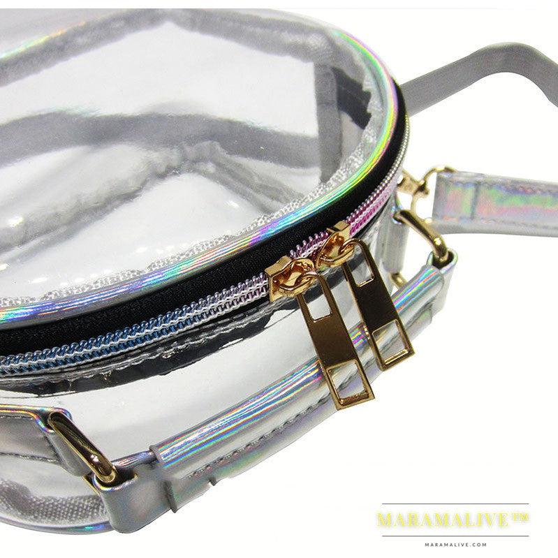 Women's Fashion Laser Transparent Single Shoulder Crossbody Bag