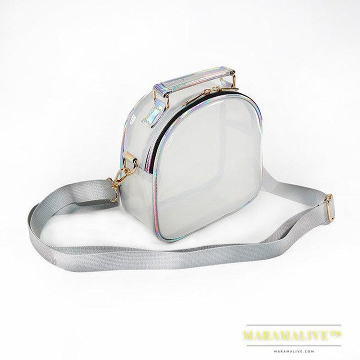 Women's Fashion Laser Transparent Single Shoulder Crossbody Bag