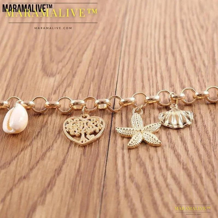 Women's Fashion Simple Shell Starfish Scallop Love Bracelet