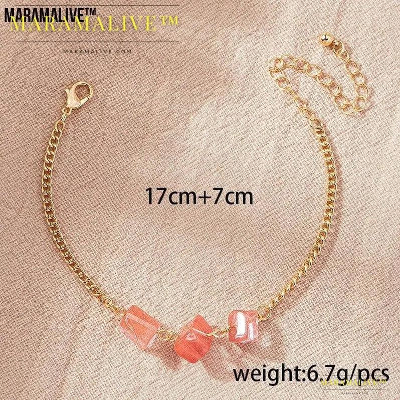 Women's Fashion Temperament Irregular Natural Crushed Stone Bracelet