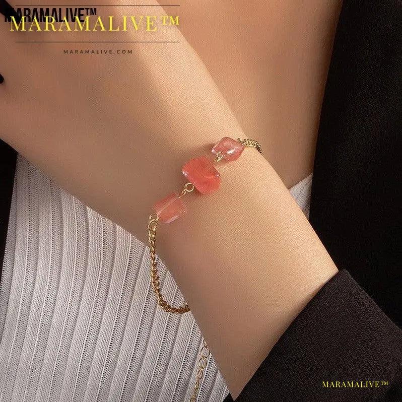 Women's Fashion Temperament Irregular Natural Crushed Stone Bracelet