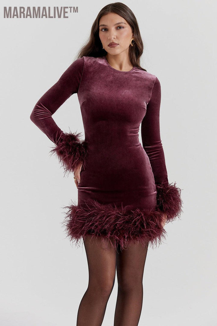 Women's Knitted Feather Dress