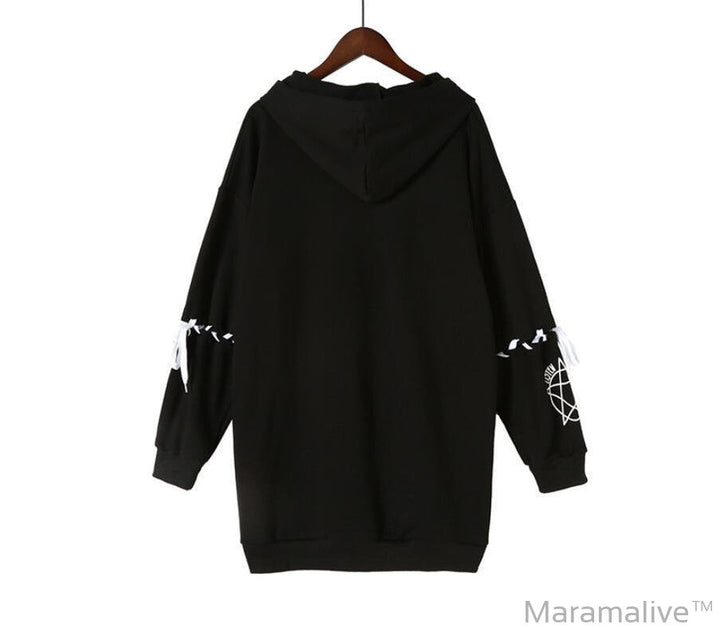 Women's Loose Hoodie Fall Winter Mid-length