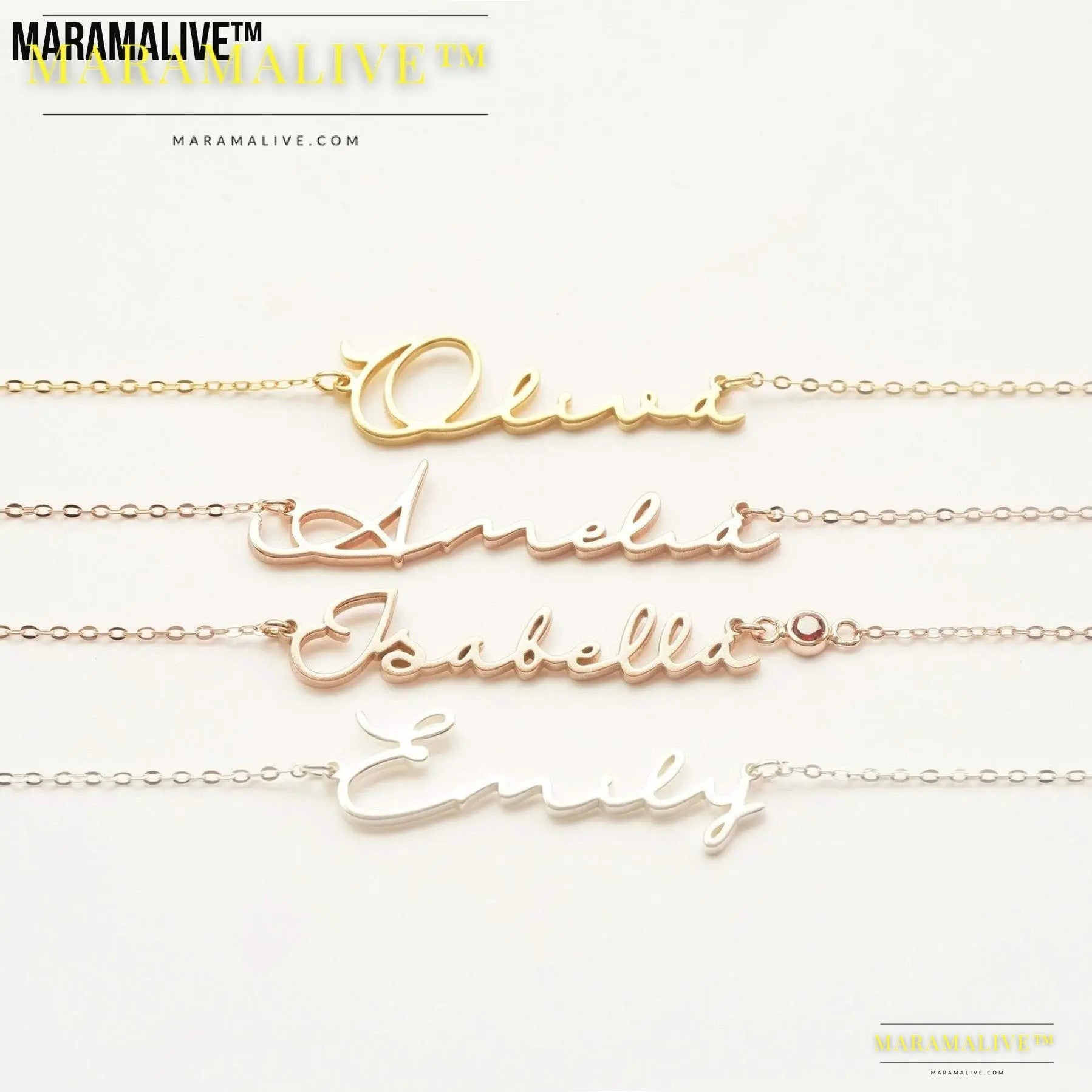 Women's Personalized Name 18k Gold Necklace