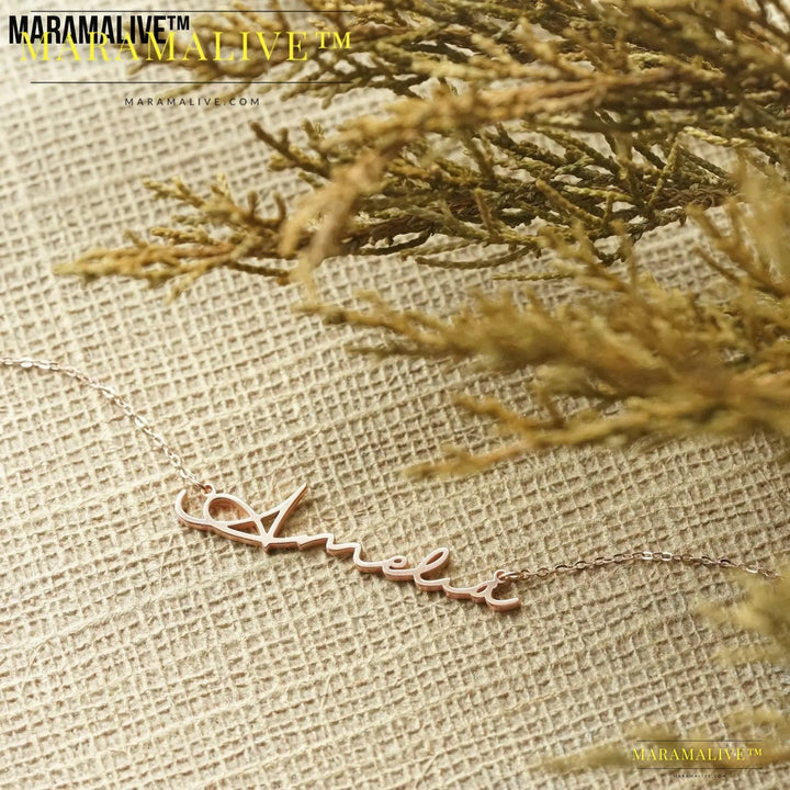 Women's Personalized Name 18k Gold Necklace