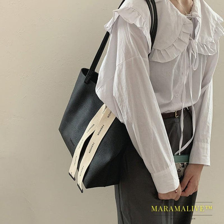 Women's Simple Retro Leather Shoulder Bag