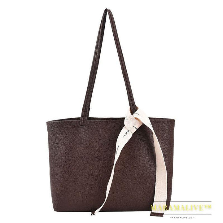 Women's Simple Retro Leather Shoulder Bag