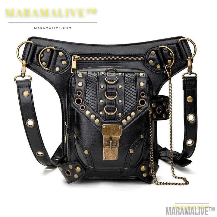 Women's Vegan-Friendly Steampunk Retro One Shoulder Messenger Bag