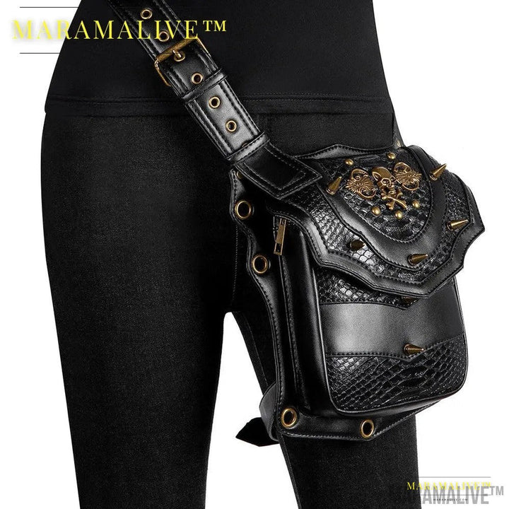 Women's Vegan-Friendly Steampunk Retro One Shoulder Messenger Bag