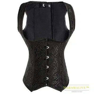 X New Steampunk Steel Boned Lace up Back Sexy Body Bustier Overbust Corset Women Waist Cincher Corsets Black Plus Size S-6XL