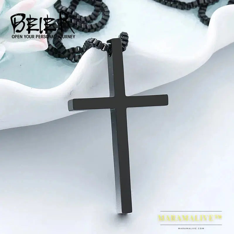 new fashion Gothic Style Cross Pendant For Man And Woman Stainless Steel Personality Charm Jewelry