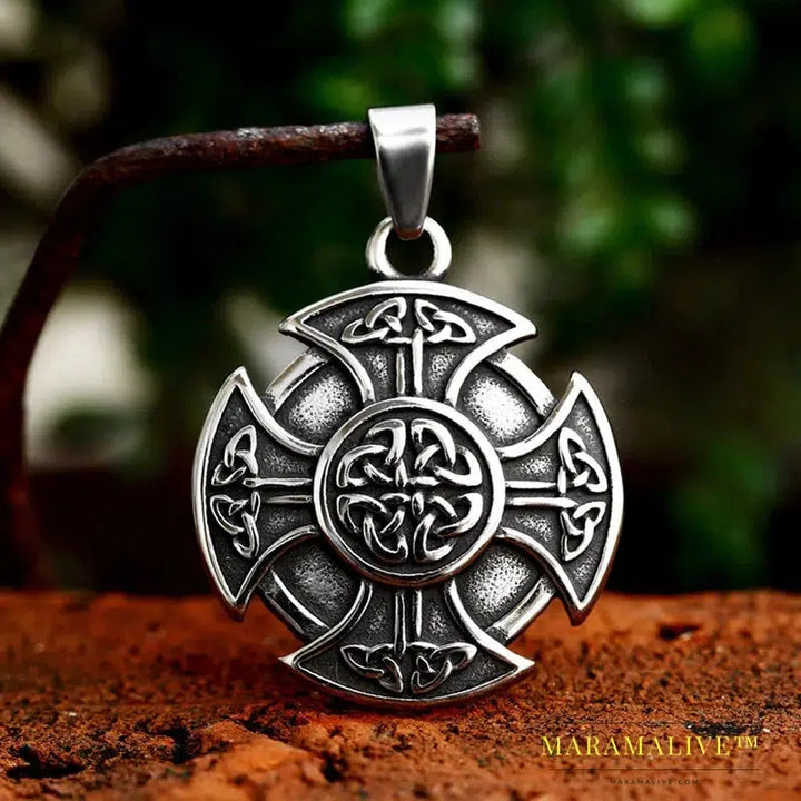 old style retro nostalgic Iron Cross Pendant Necklace Punk Unqiue Chain for man gift