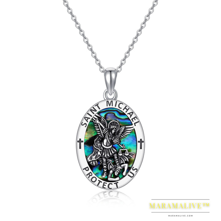 sterling silver jewelry saint michael coin medal pendant ion jewelry for men