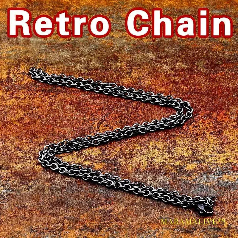 trendy chain width 3mm necklace boy man necklace chain retro Colour fashion Jewelry